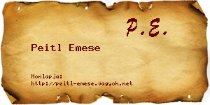 Peitl Emese névjegykártya